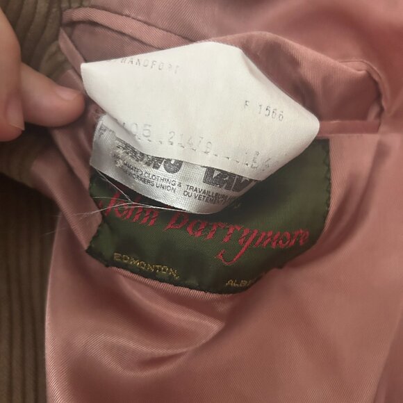 Vintage Daks of London Camel Corduroy Blazer 46R Est Teacher Academia Preppy - Picture 5 of 10